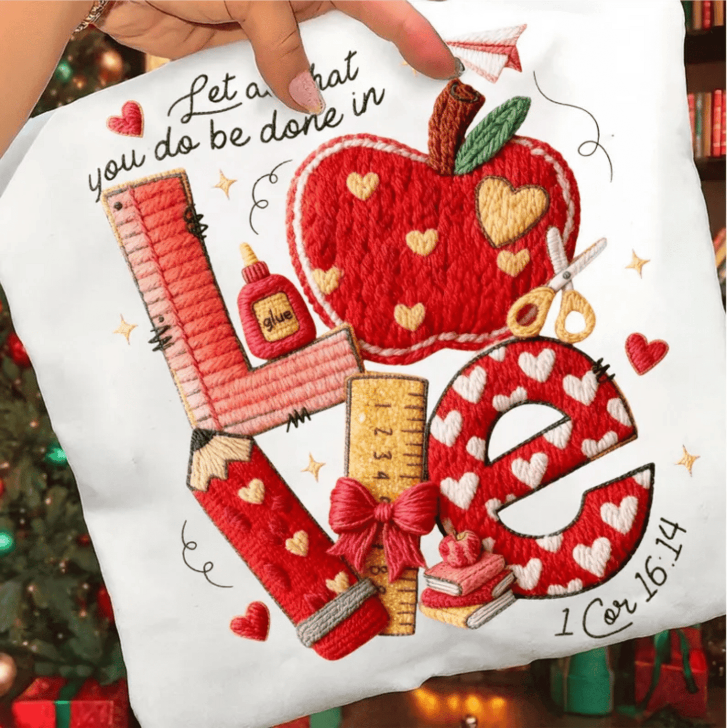 RTS LET ALL THAT YOU DO BE DONE IN LOVE SCHOOL TEACHER DTF DIRECT TO FILM transfers ADULT 10X12 - Do it yourself Transfers